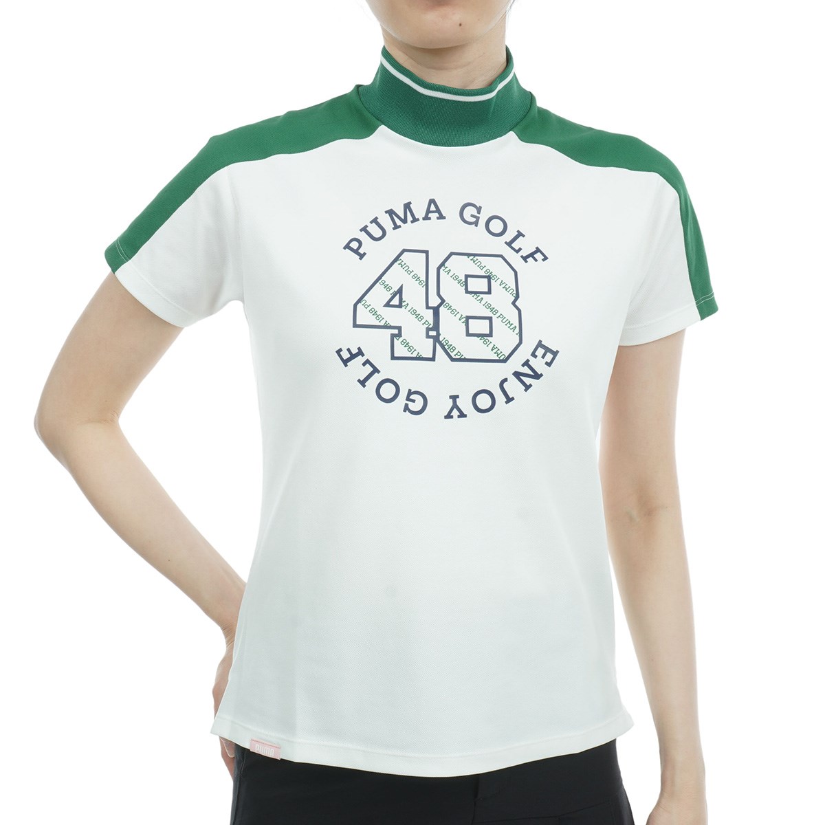 dショッピング |プーマ PUMA ストレッチ 48ロゴ 半袖モックネック