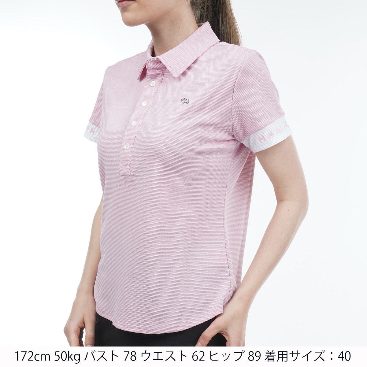 日本未入荷 Heal Creek ポロシャツ ゴルフ ピンク ポタニカル