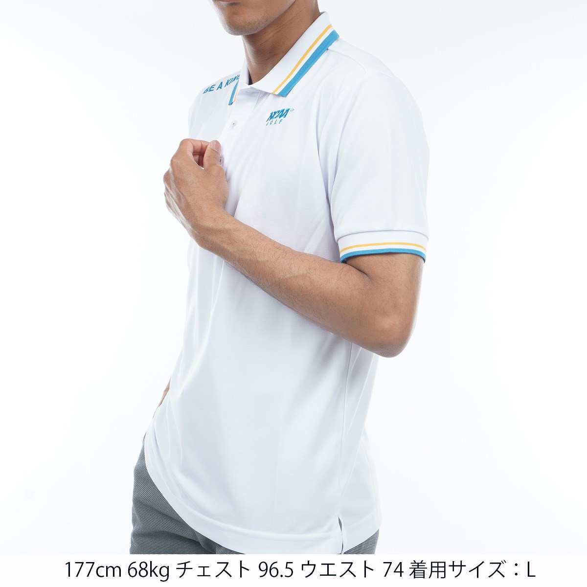 dショッピング |エヌシーエーエー ゴルフ NCAA GOLF リブ襟袖ライン 