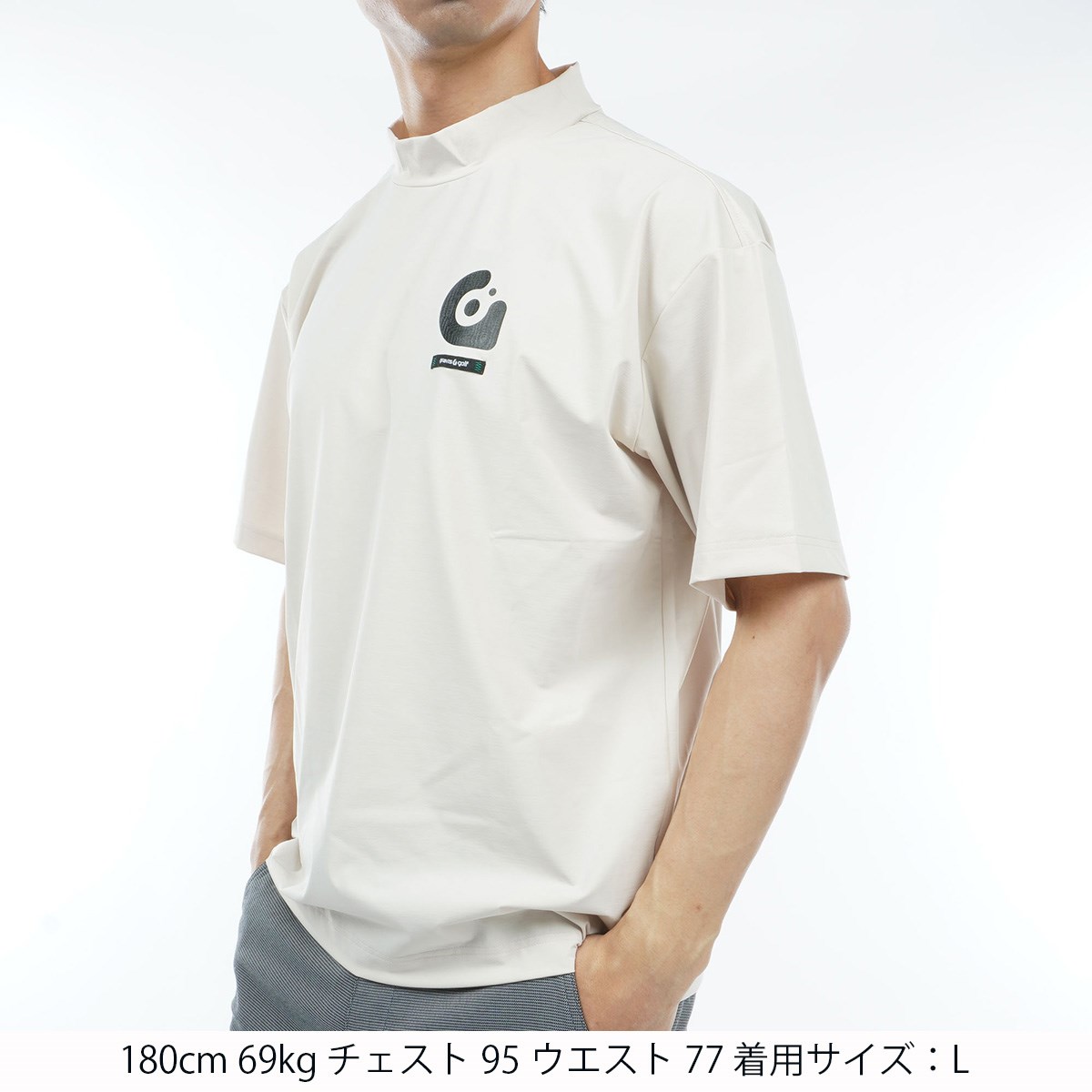 【グラビス】gravis golf 半袖シャツ ベージュ グラビス】gravis golf 半袖シャツ ベージュ
