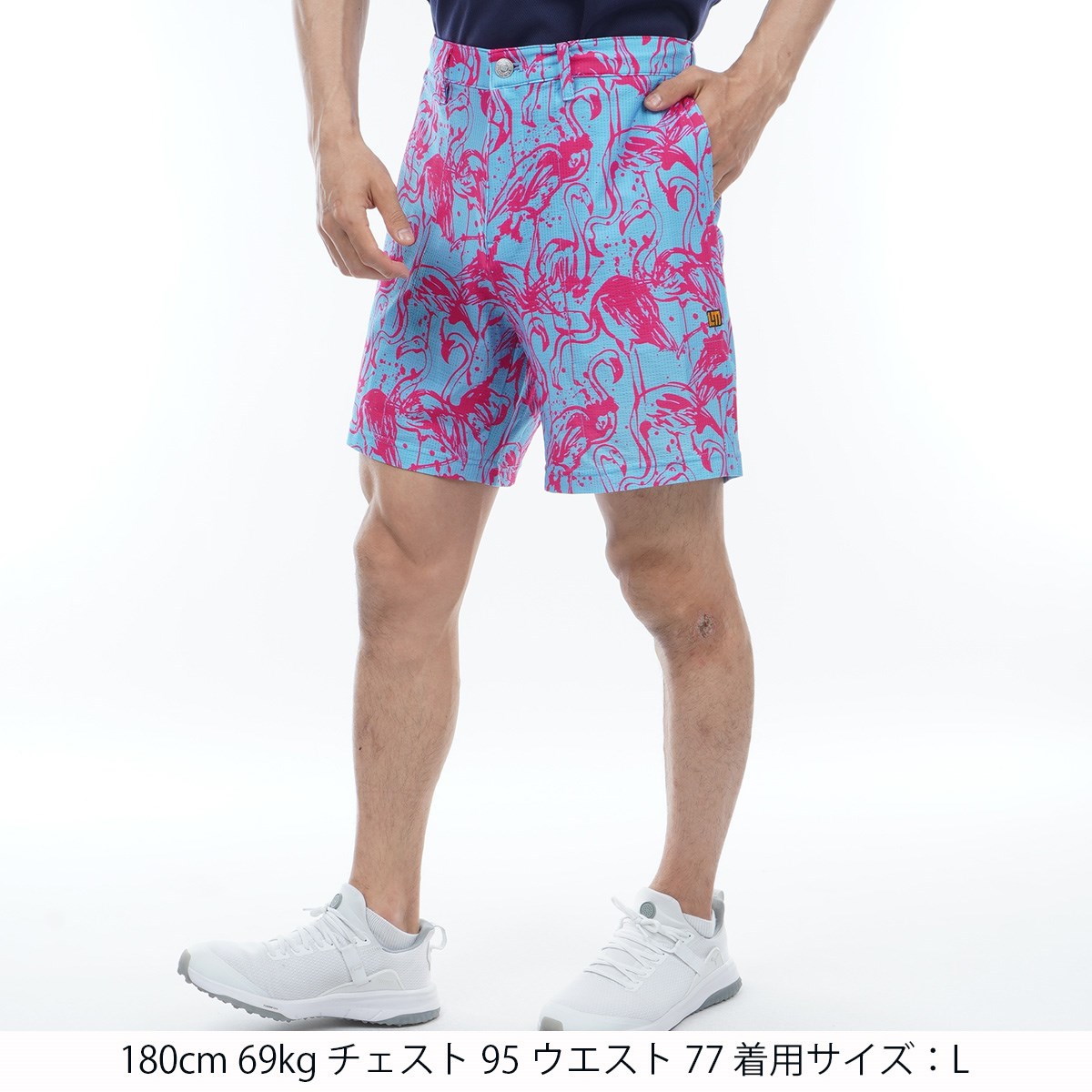 dショッピング |ラウドマウスゴルフ Loud Mouth Golf ストレッチ 柄ショートパンツ XL フラミンゴ ブルー ネオン 340 |  カテゴリ：パンツの販売できる商品 | GDOゴルフショップ (0521005936568)|ドコモの通販サイト