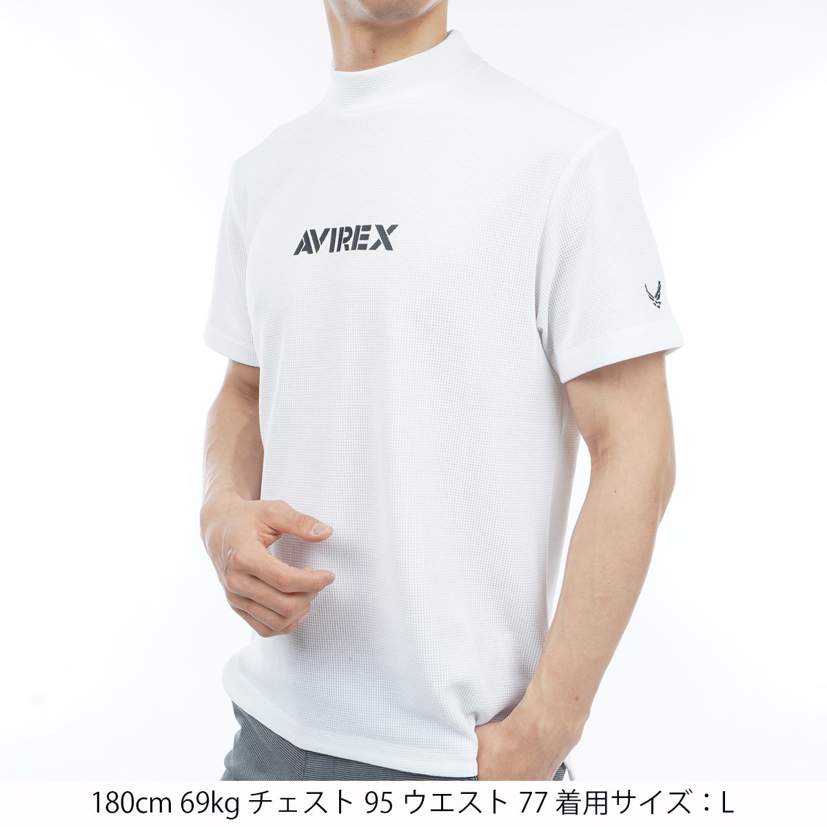 美USED ANEW GOLF メンズモックシャツ ワッフルファブリック 公式・アウトレット】SWING DRYワッフル半袖モックネックシャツ