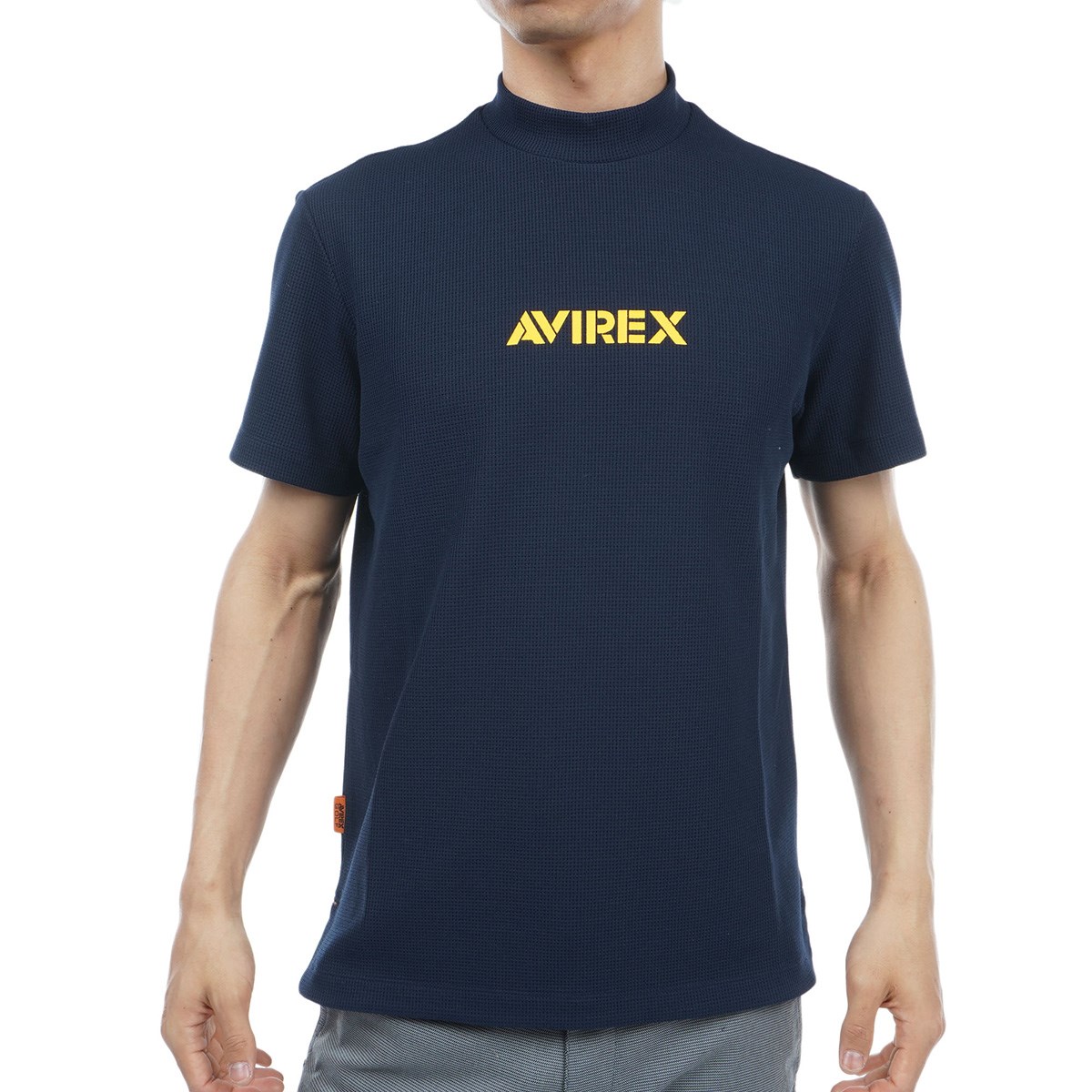 【美品】AVIREX GOLF アヴィレックス モックネック ストレッチTシャツ 極美品】AVIREX GOLF モックネック ストレッチTシャツ Lサイズ