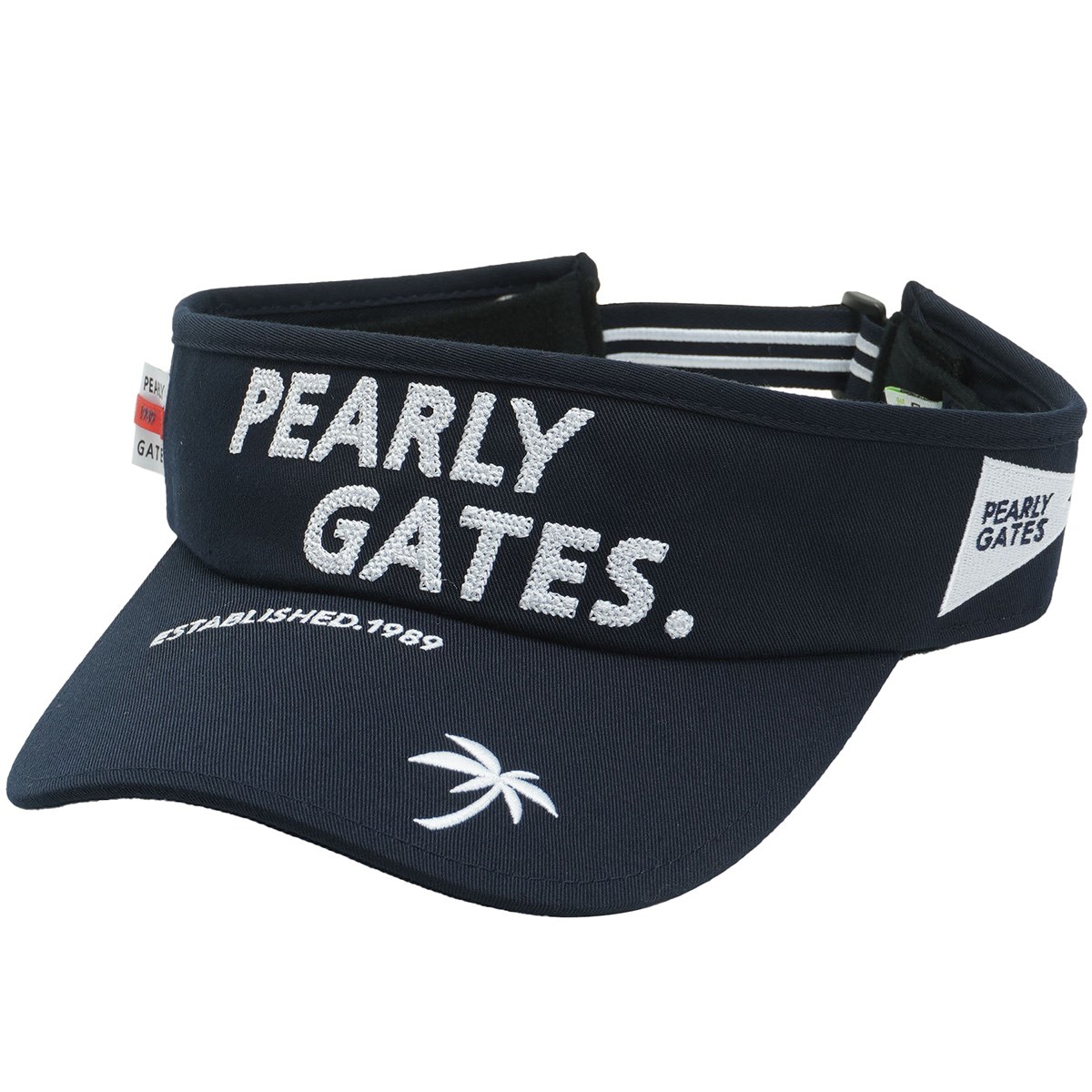 PEARLY GATES(パーリーゲイツ) サンバイザー ネイビー×白 ポリエステル