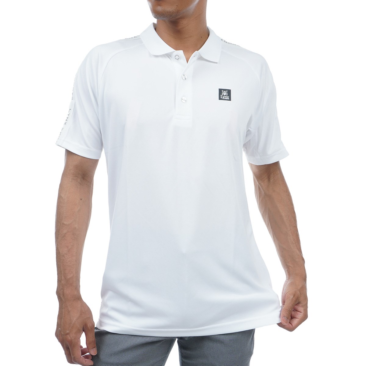 dショッピング |リンクススポーツ Lynx SPORTS ロゴライン 半袖ポロシャツ S ホワイト カテゴリ：ポロシャツ・シャツの販売できる商品  GDOゴルフショップ (0521006012160)|ドコモの通販サイト