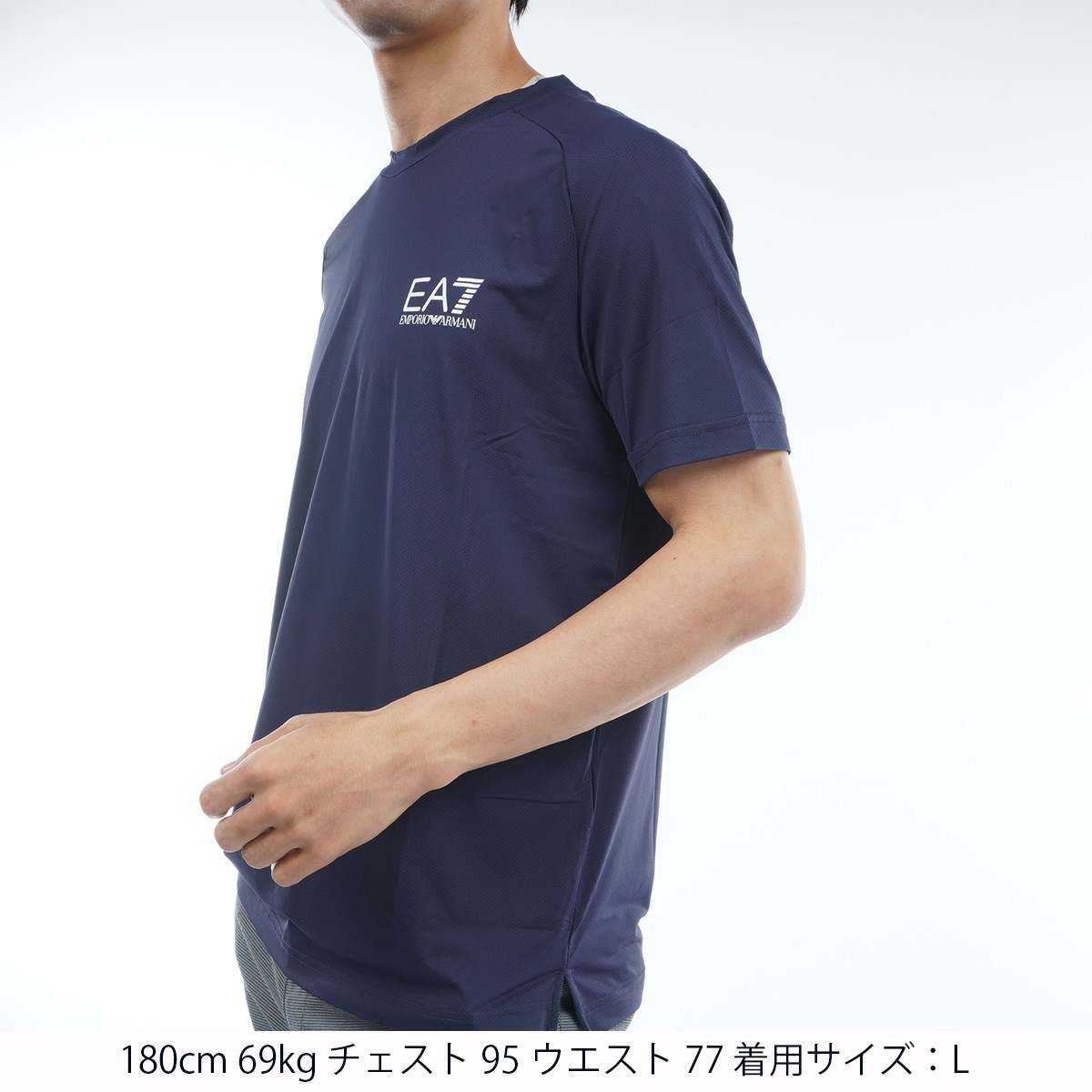 【専用】EA7/アルマーニジュニア　ラバーロゴ・紺半袖Tシャツ　10A・10歳 専用】EA7/アルマーニジュニア ラバーロゴ・紺半袖Tシャツ 10A
