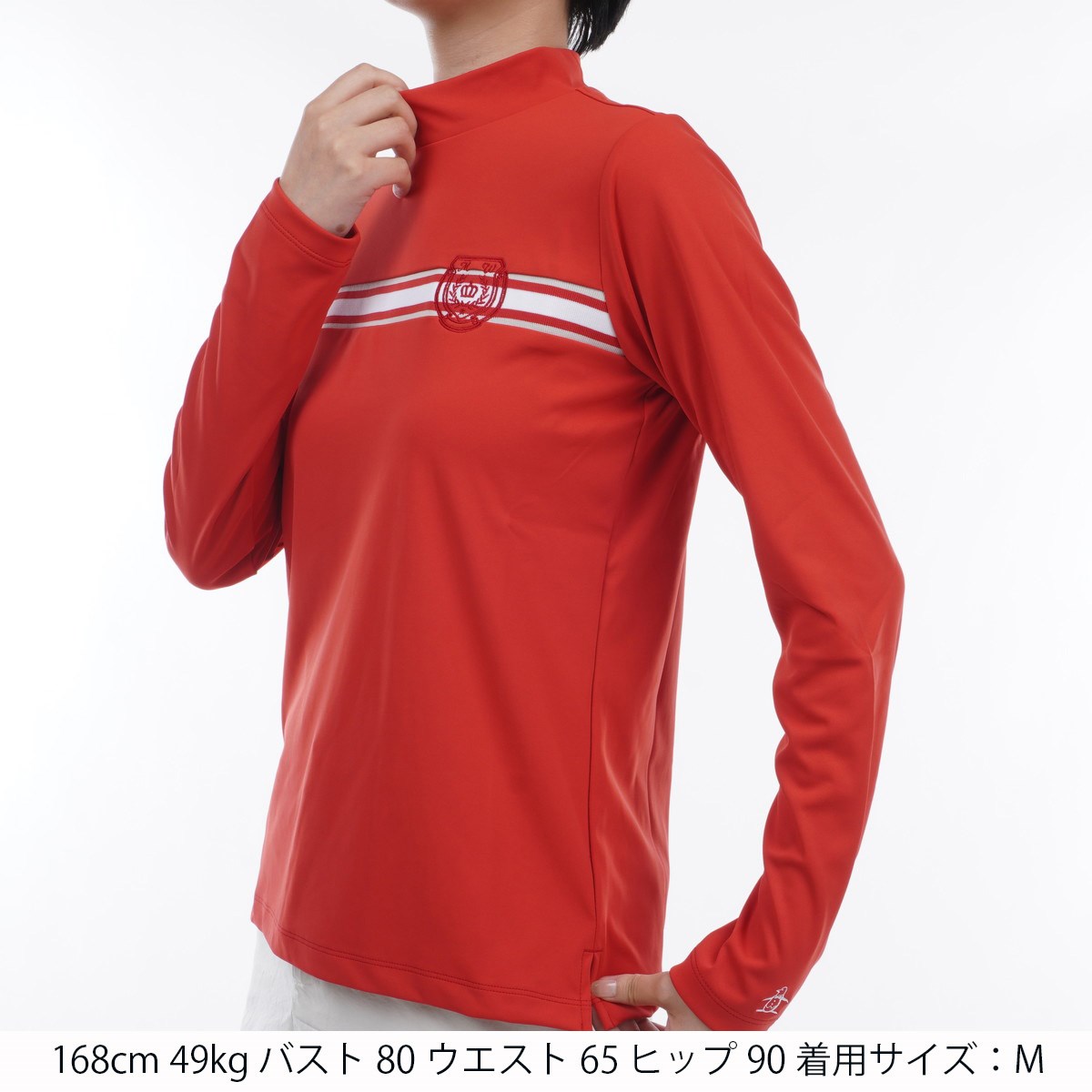 dショッピング |マンシングウェア Munsingwear SEASON COLLECTION ストレッチモックネック長袖シャツ L レッド 00  レディス | カテゴリ：ポロシャツ・シャツの販売できる商品 | GDOゴルフショップ (0521006119552)|ドコモの通販サイト