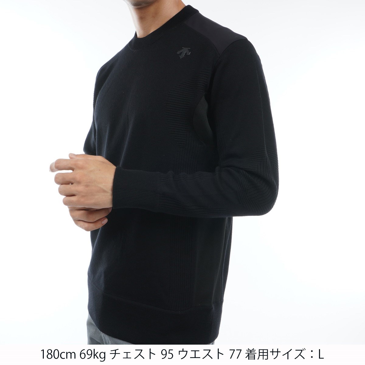 dショッピング |デサントゴルフ DESCENTE GOLF g-arc collection ストレッチ クルーネックハイブリッドセーター S  ブラック 00 | カテゴリ：セーター・トレーナー・ベストの販売できる商品 | GDOゴルフショップ (0521006126264)|ドコモの通販サイト