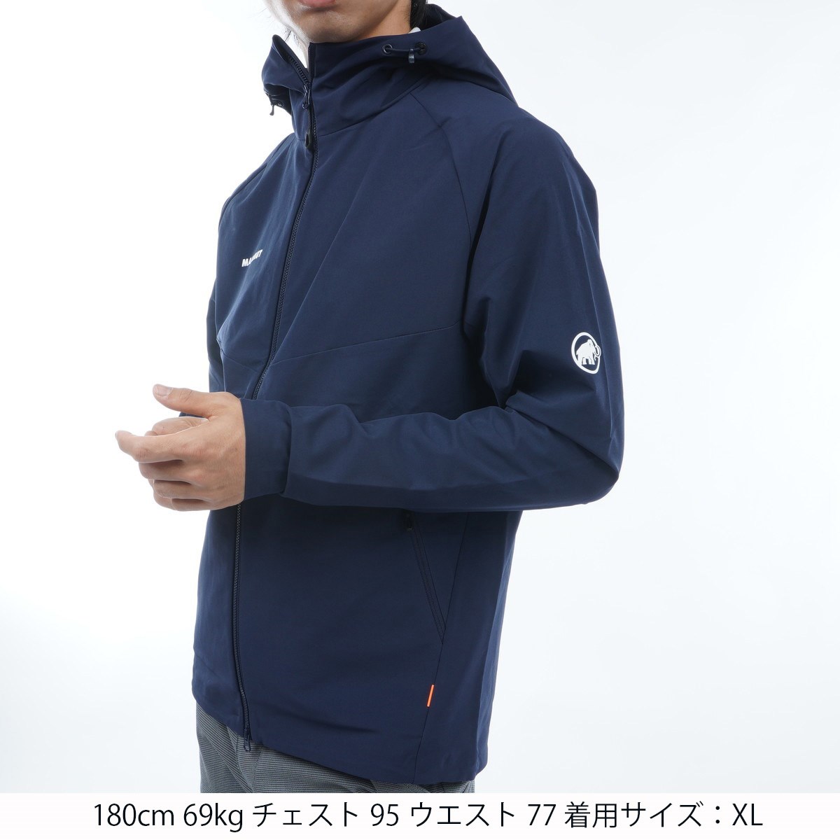 MAMMUT メンズL ポリエステルジャケット ブルー マムート マムート MAMMUT ジャケット ソフトシェル GORE-TEX ゴアテック