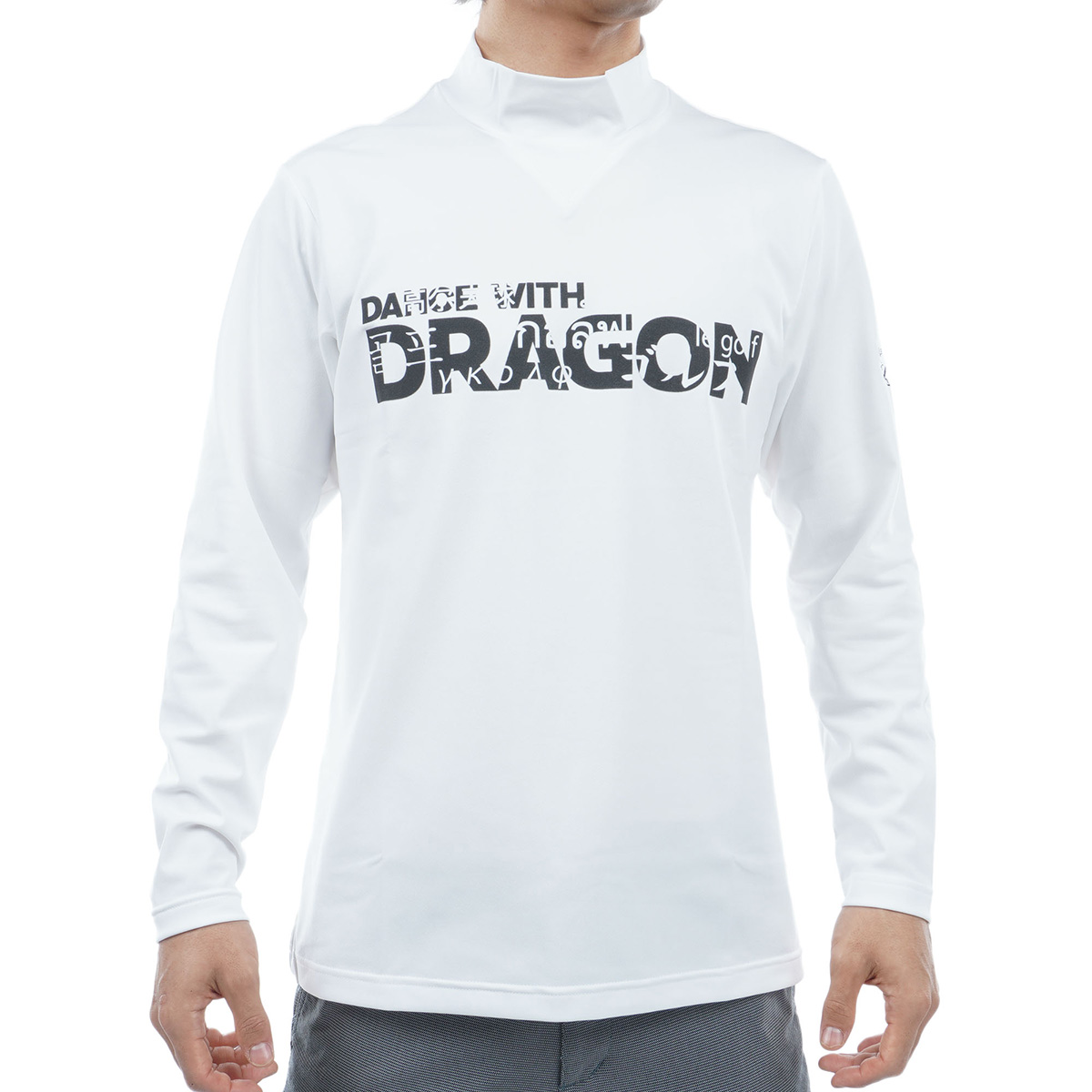 ダンスウィズドラゴン Dance With Dragon ストレッチ エコテクニスタデザイン モックネック長袖Tシャツ