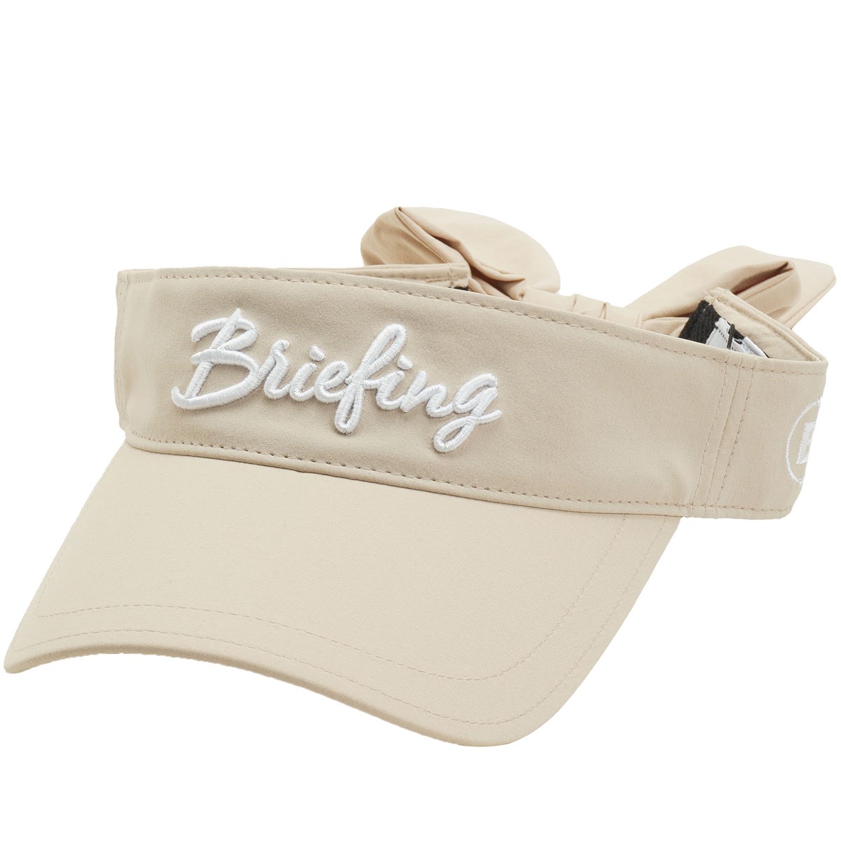 【新品・タグ付き】BRIEFING レディース サンバイザー リボン ベージュ dショッピング |ブリーフィング BRIEFING ストレッチ リボンサン