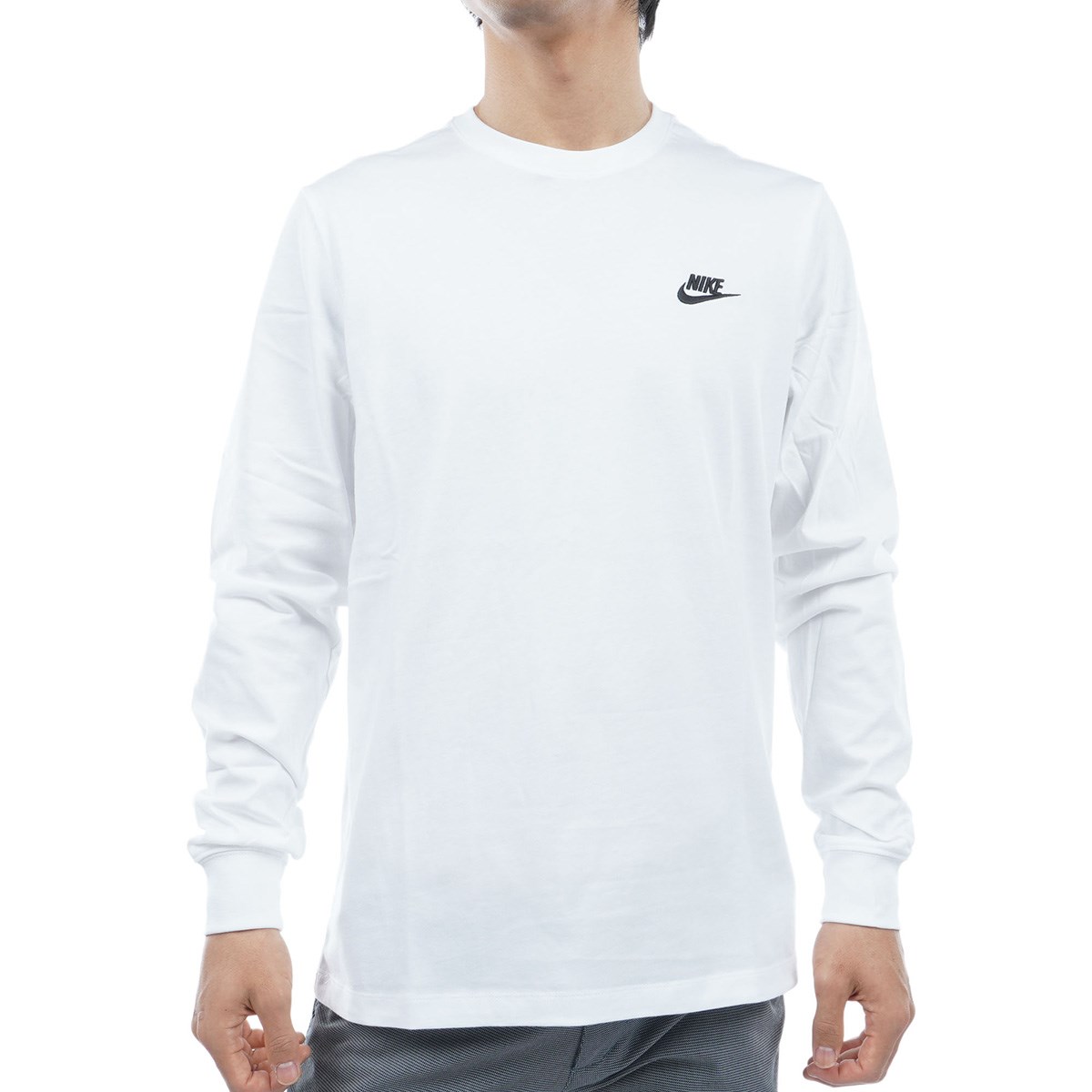 dショッピング |ナイキ NIKE クラブ 長袖Tシャツ M ホワイト 