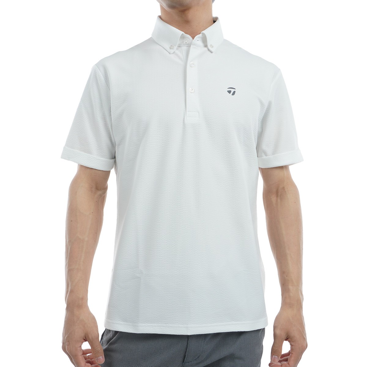 TaylorMade ポロシャツ Lサイズ ホワイト テーラーメイド ポロシャツ半袖 スポーツウエア ゴルフ トップス