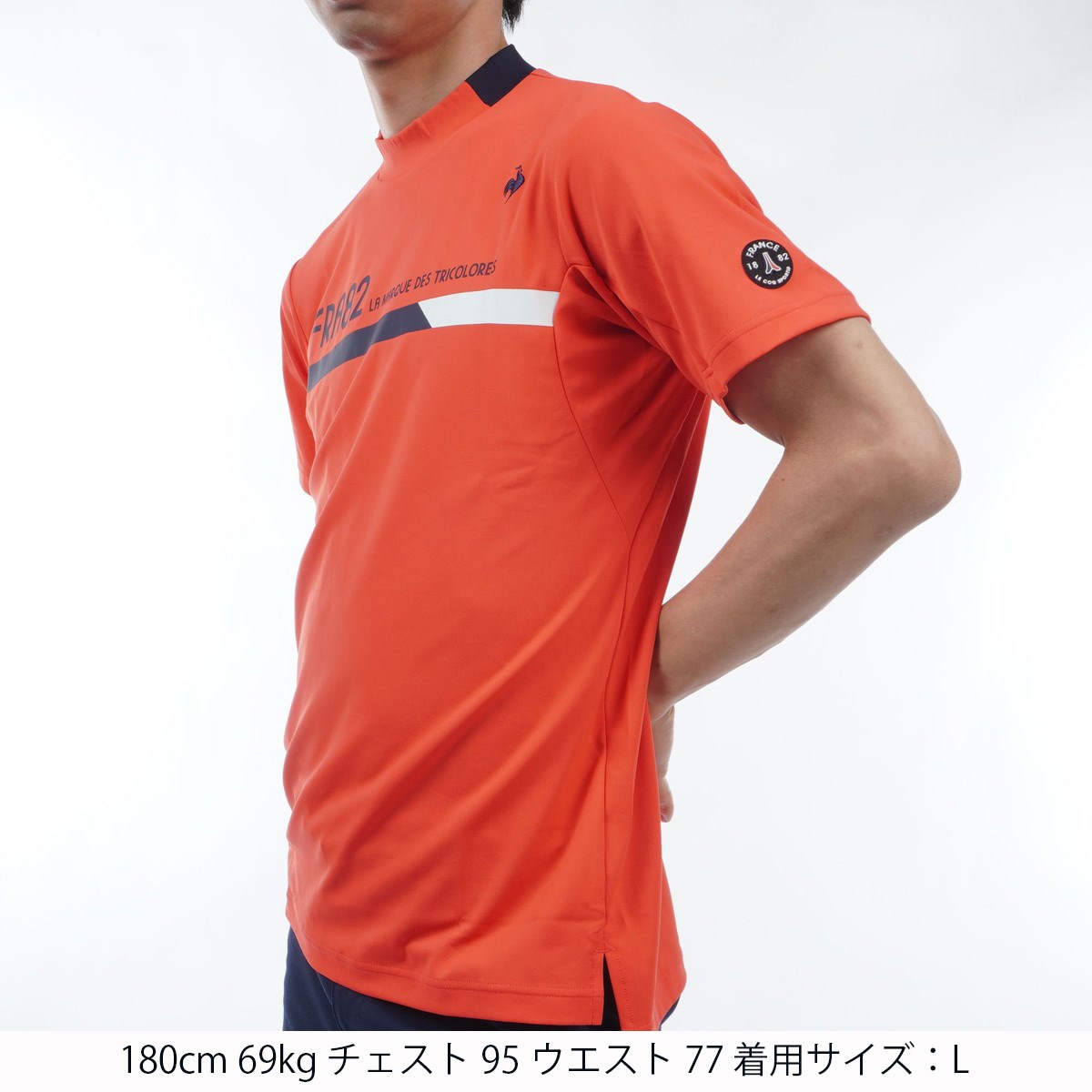 ブリーフィング ゴルフ モックネック 半袖シャツ レッド М 赤 メーカー