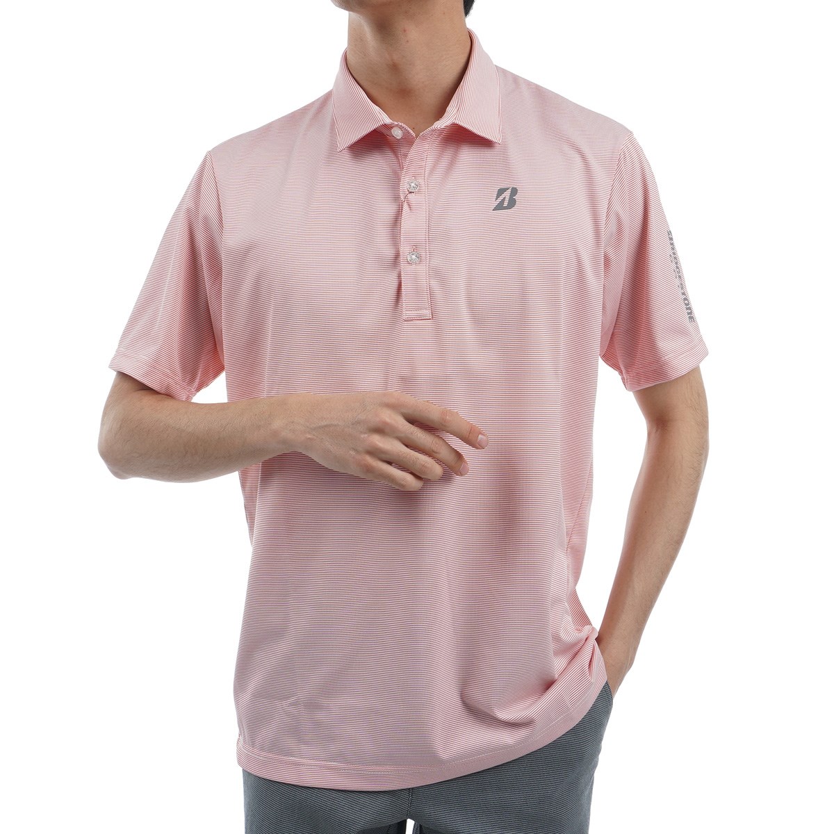 BRIDGESTONE - 【新品】ブリヂストンゴルフ BRIDGESTONE ポロシャツ　Mサイズ V12 コラボウエア ポロシャツ BS BAN POLO(S BK（ブラック