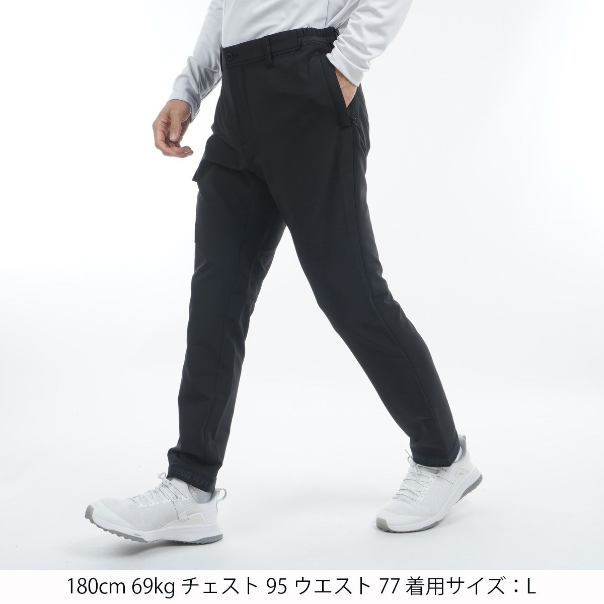 Briefing 黒 スリムフィット 冬用ゴルフパンツサイズL