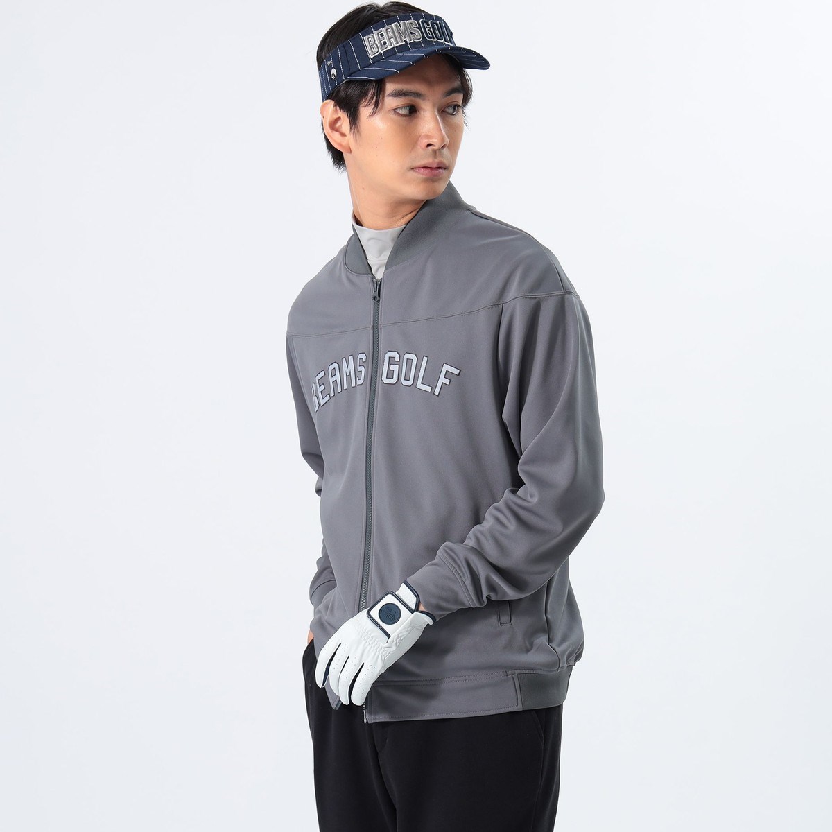 5392 ビームスゴルフ 中綿ブルゾン プルオーバー ホワイト BEAMS