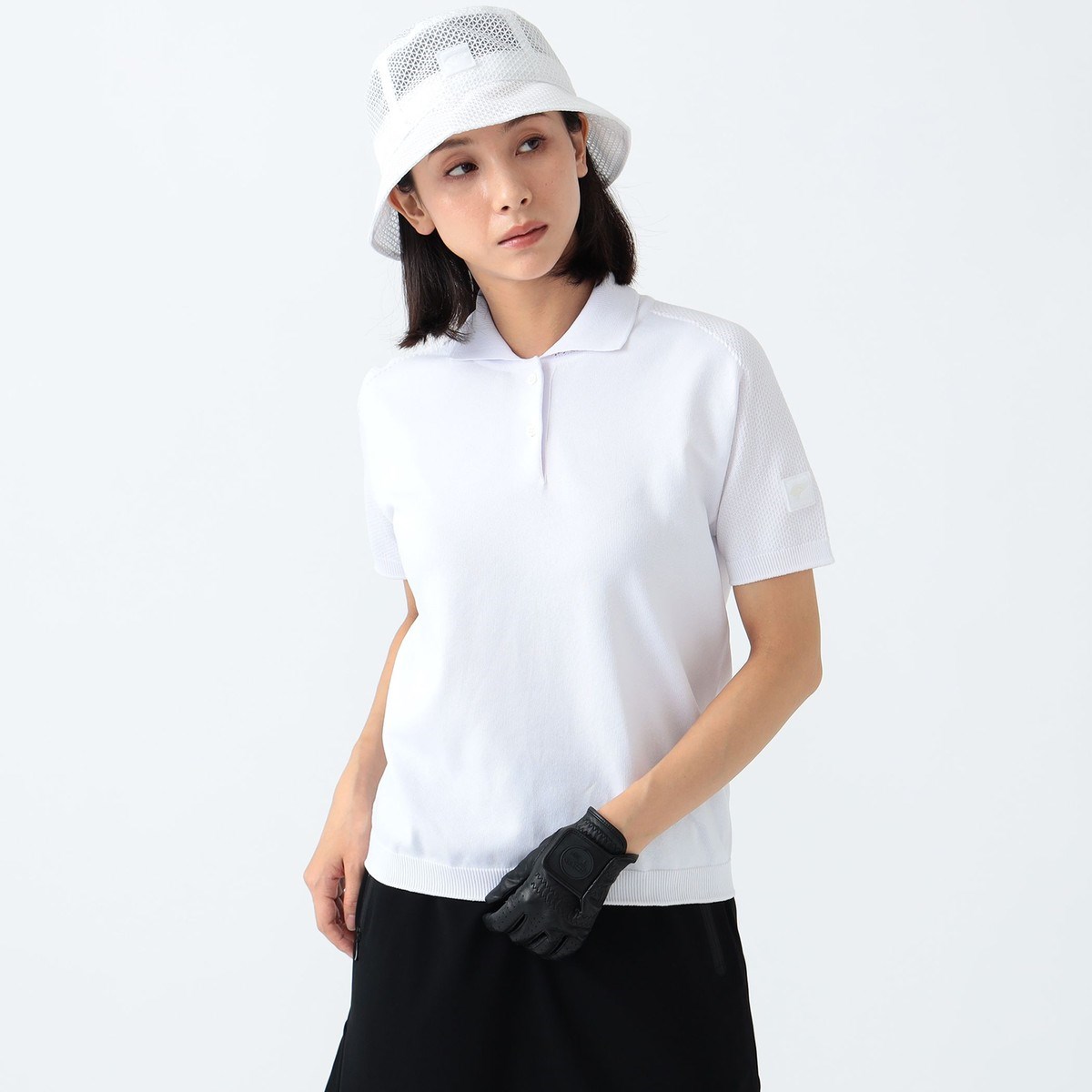 [�l�������܂���] �r�[���X�S���t BEAMS GOLF PURPLE LABEL B.G.THREE ALL-TIME �j�b�g�|���V���c �z���C�g 01 ���f�B�[�X