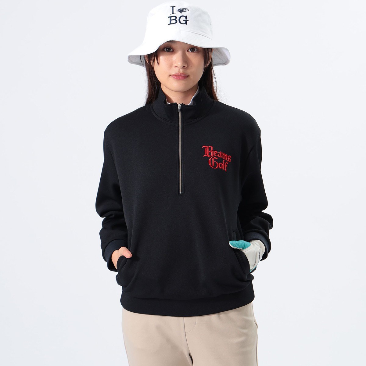 [l܂] r[XSt BEAMS GOLF ORANGE LABEL ORANGE LABEL njJ_{[ n[tWbv vI[o[ lCr[ 79 fB[X