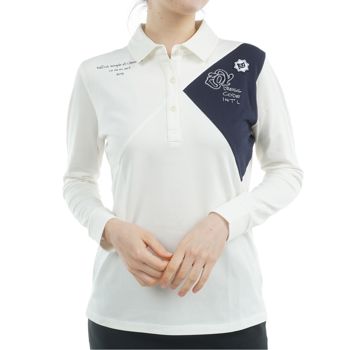 Zoy セーリングプリント 長袖ポロシャツ Zoy セーリングプリント 長袖