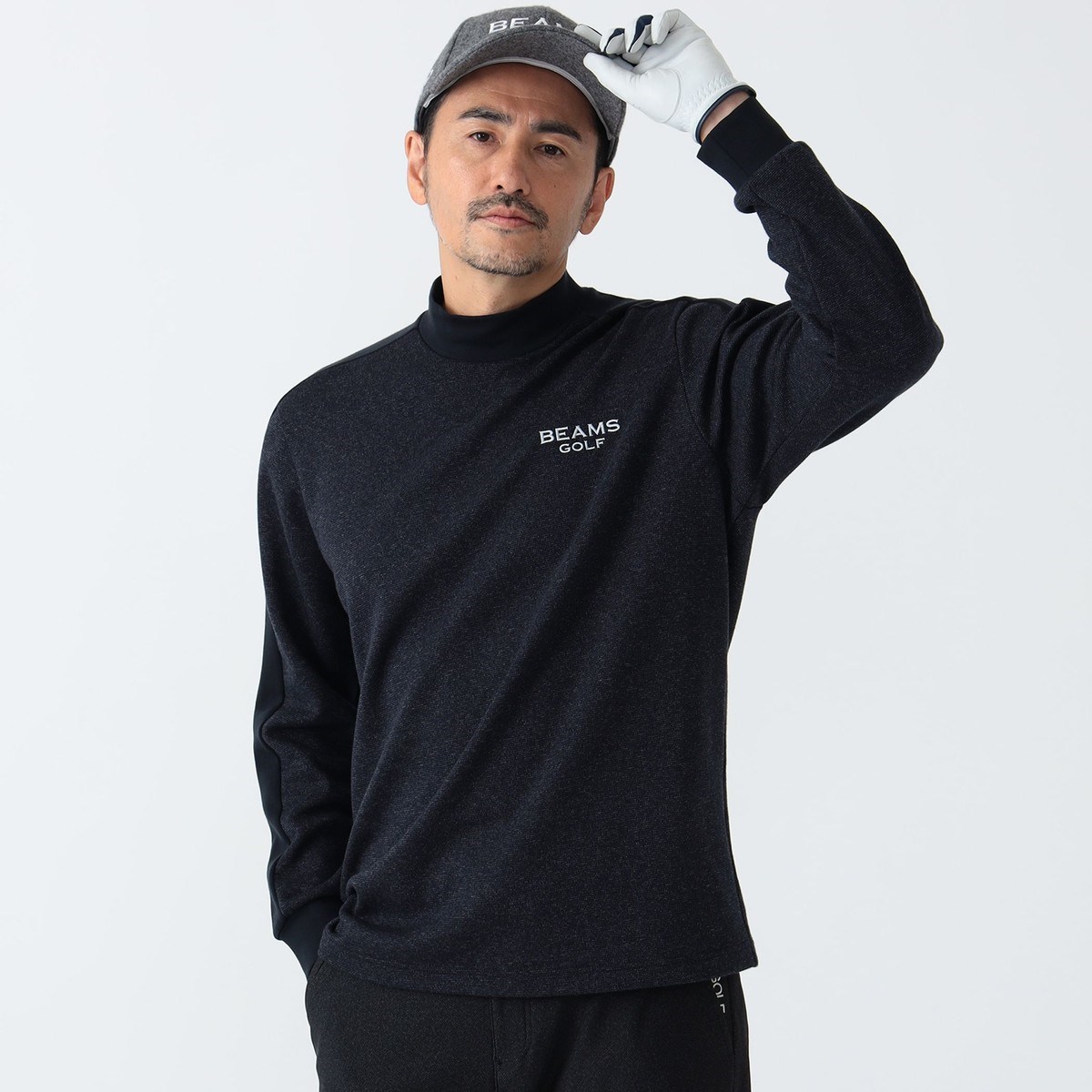 グリーン サイズ6起毛ハイネックシャツLL メンズ ゴルフウェア