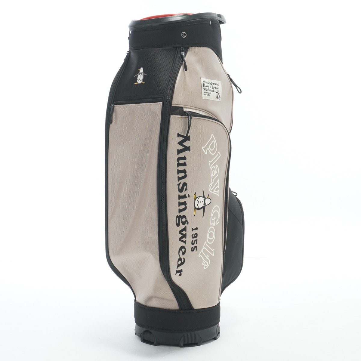 Munsingwear ブラック ゴルフバッグ Munsingwear 【WEB限定】黒いペンギンキャディバッグ -デサント