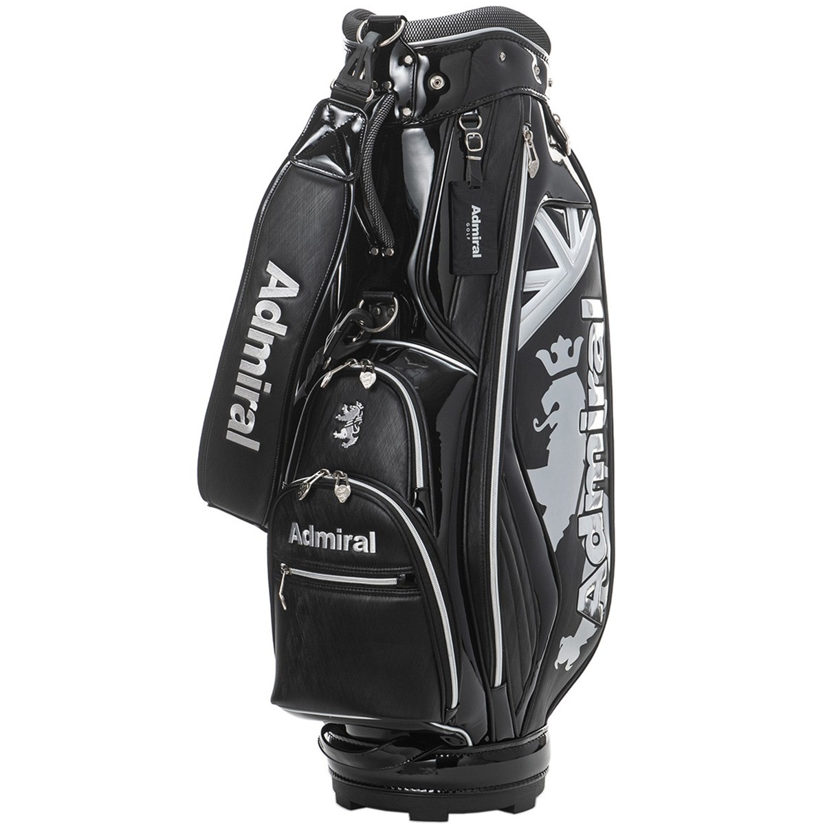 アドミラルキャディバッグ、シルバー×ブラック ADMIRAL アドミラル キャディバッグ ブラック系 ランク：B