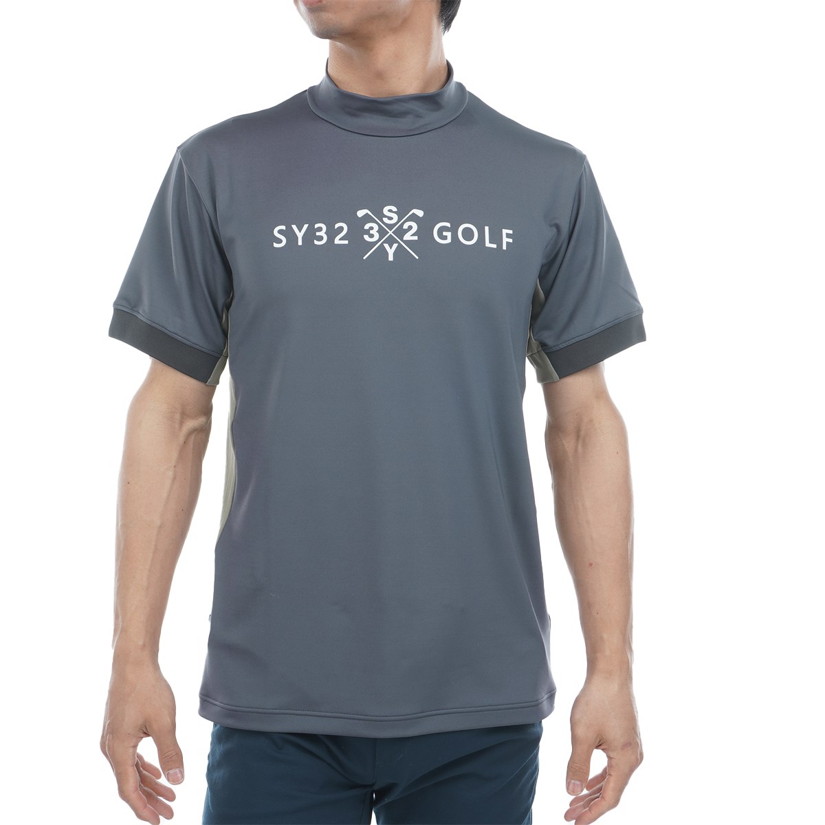 sy32 ゴルフウェア メンズ モックネック 半袖の安い人気商品