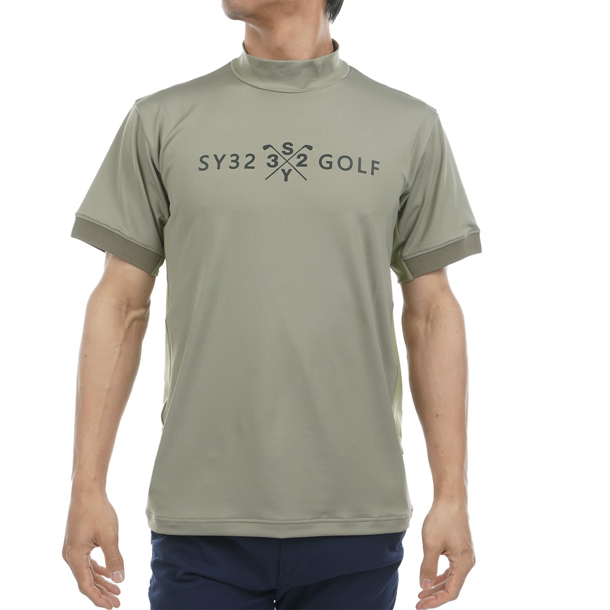 sy32 ゴルフウェア メンズ モックネック 半袖の人気商品・通販