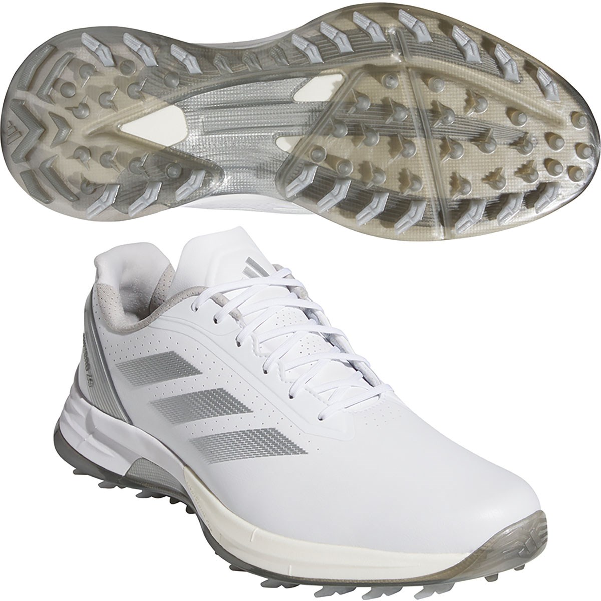 adidas golf グリーンホワイトレディースウェア S セット adidas アディダス ゴルフ PLAY GREEN グラフィック 半袖モック