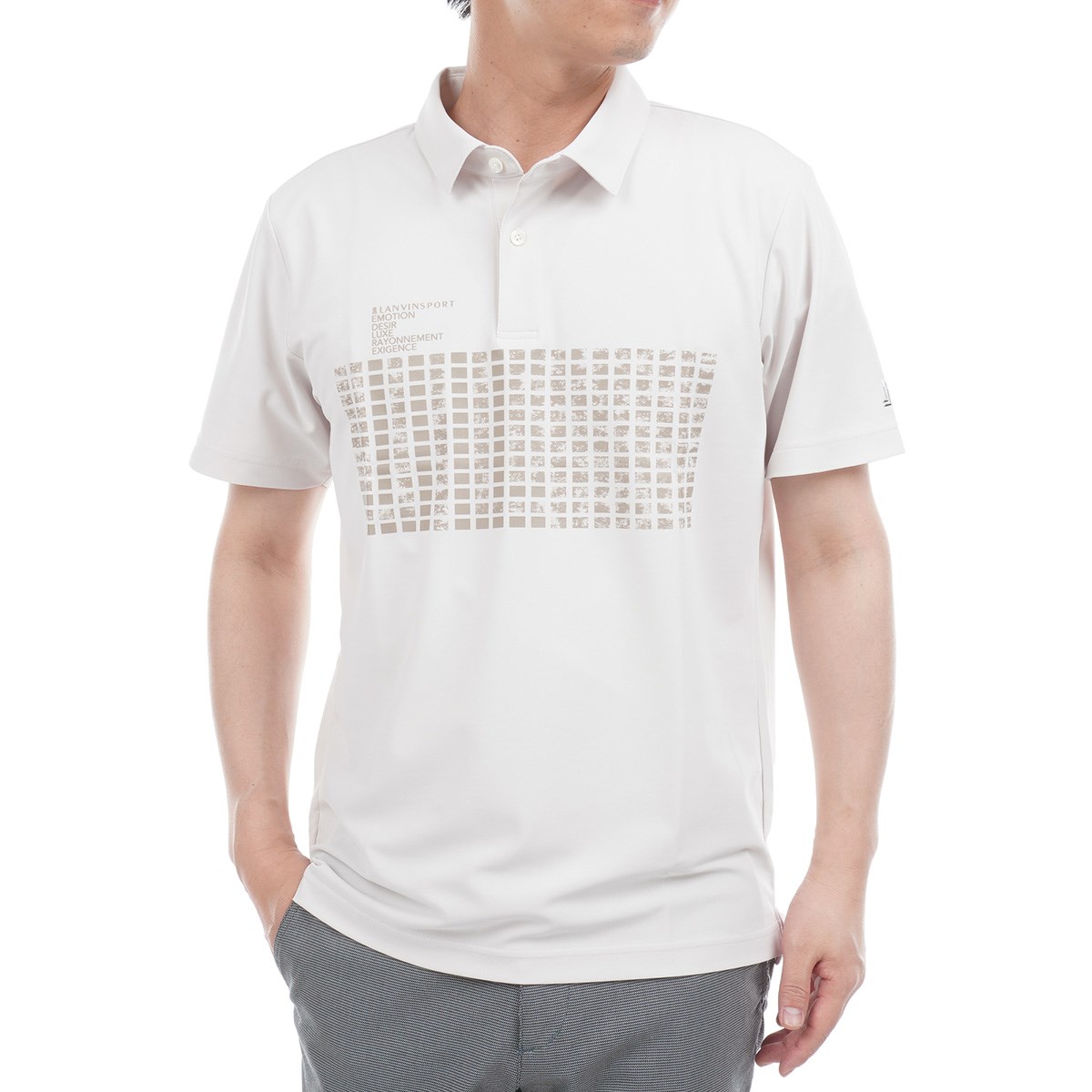 ランバンスポール ゴルフウェア 半袖シャツ フラワー刺繍 大きい