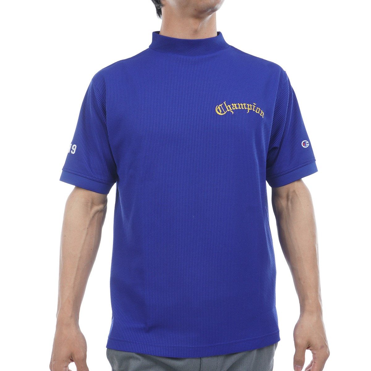 Champion GOLF　ライトドライワッフル 半袖モックネックシャツ M チャンピオンゴルフ Champion GOLF ライトドライワッフル 半袖