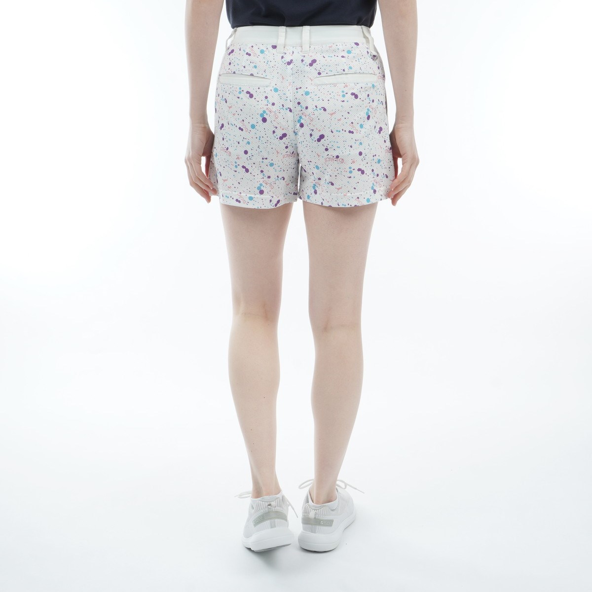 ping レディースショートパンツ ホワイト　LL WOMEN スパンライクカーゴショートパンツ ホワイト