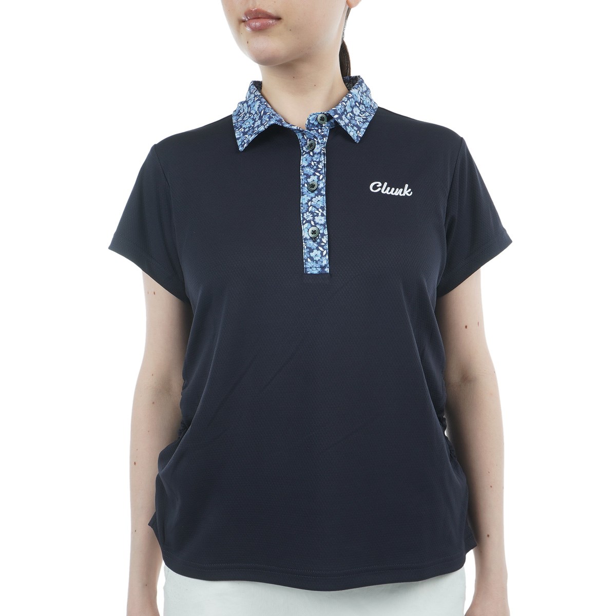 CLUNKゴルフウェア 軽量羽根柄ポロシャツ ネイビー/XXL/Men&#39;s0 CLUNKゴルフウェア 軽量羽根柄ポロシャツ ネイビー/XXL/Men's0