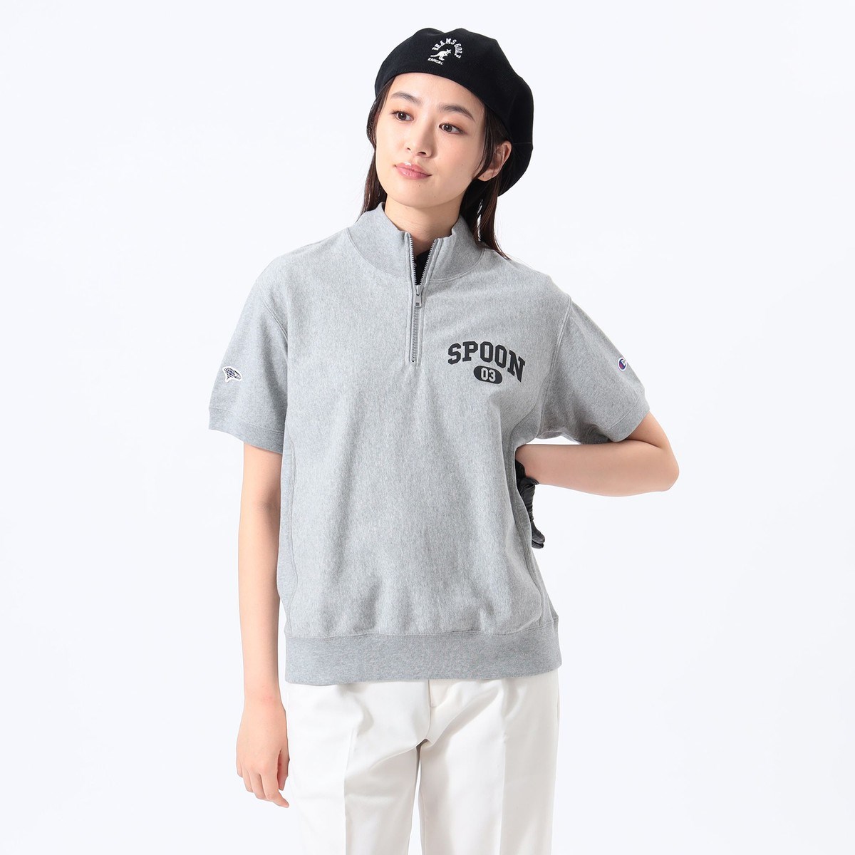 [l܂] r[XSt BEAMS GOLF ORANGE LABEL ʒ Champion o[XEB[u(R)n[tWbv vI[o[ O[ 15 fB[X