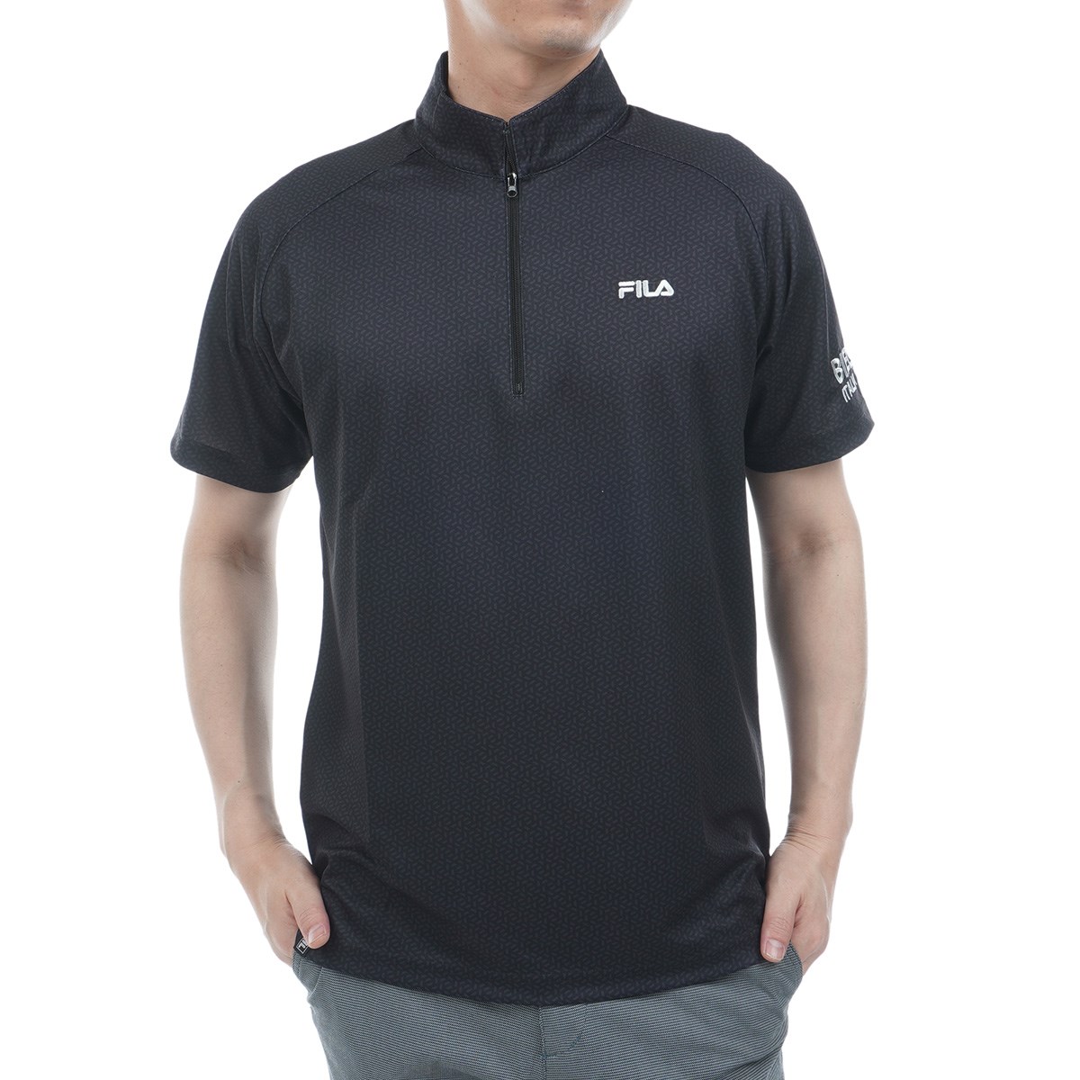 FILA GOLF ジャガードハーフジップ半袖シャツ　fg7 大きいサイズ メンズ FILA GOLF-ジャガードハーフジップ半袖