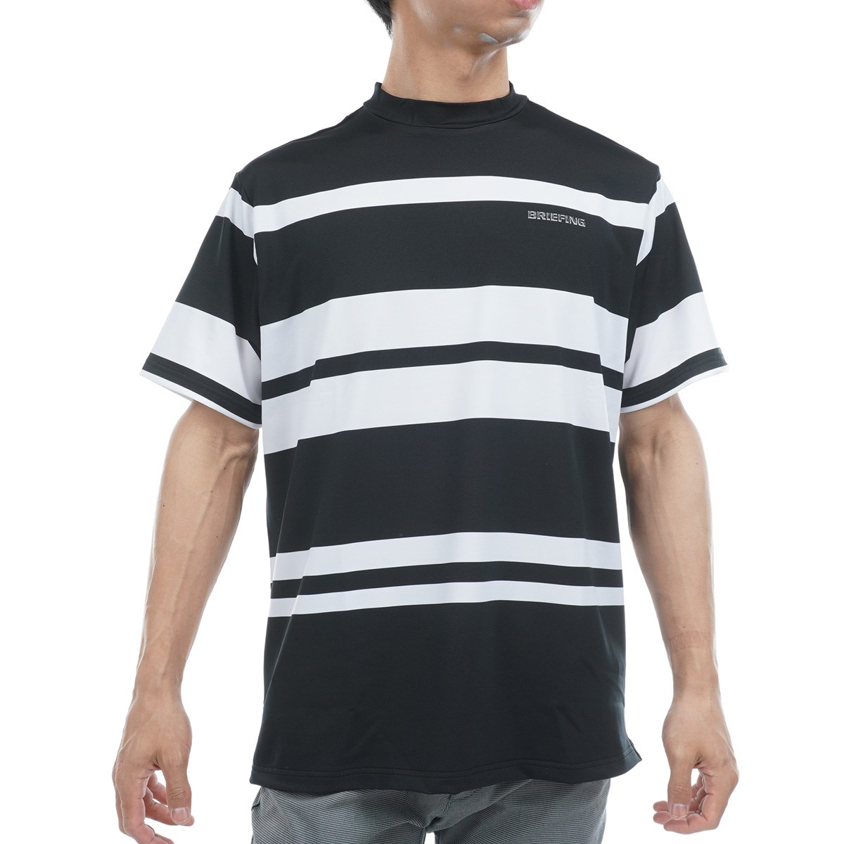 BRIEFING ストライプハイネックシャツ BRIEFING ストライプ ハイネックシャツ