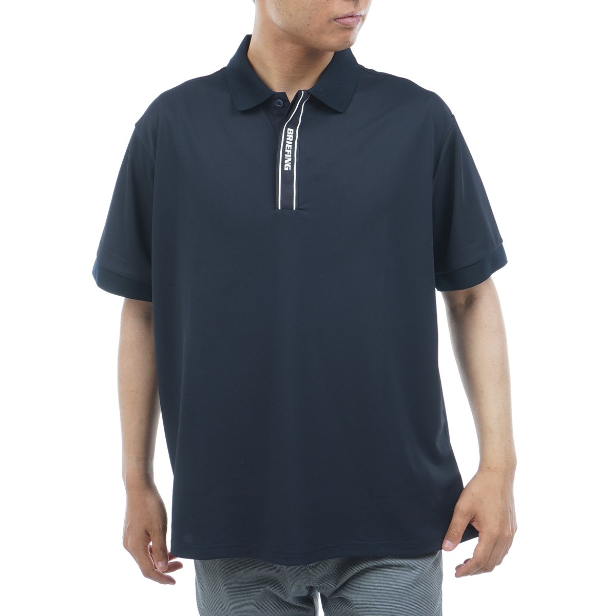 BRIEFING ネイビー ロゴシャツ 076 スポーツ BRIEFING ネイビー ロゴシャツ
