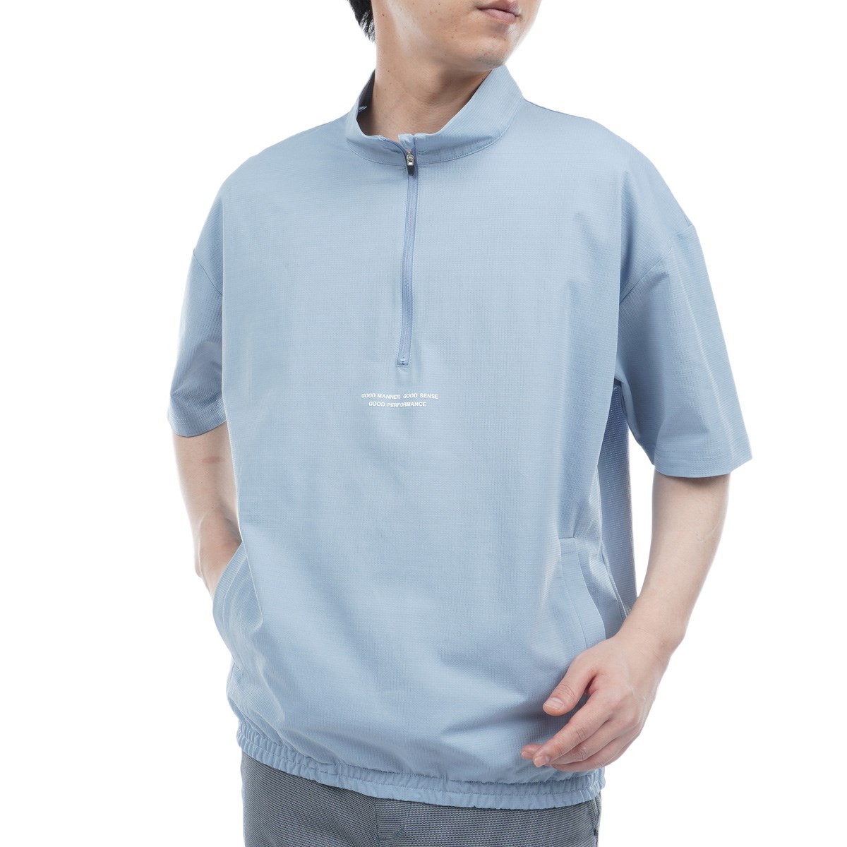 ユナイテッドアローズゴルフ　ハーフジップ プルオーバー ネイビー　Mサイズ UNITED ARROWS｜ハーフジップ ショートスリーブ プルオーバー
