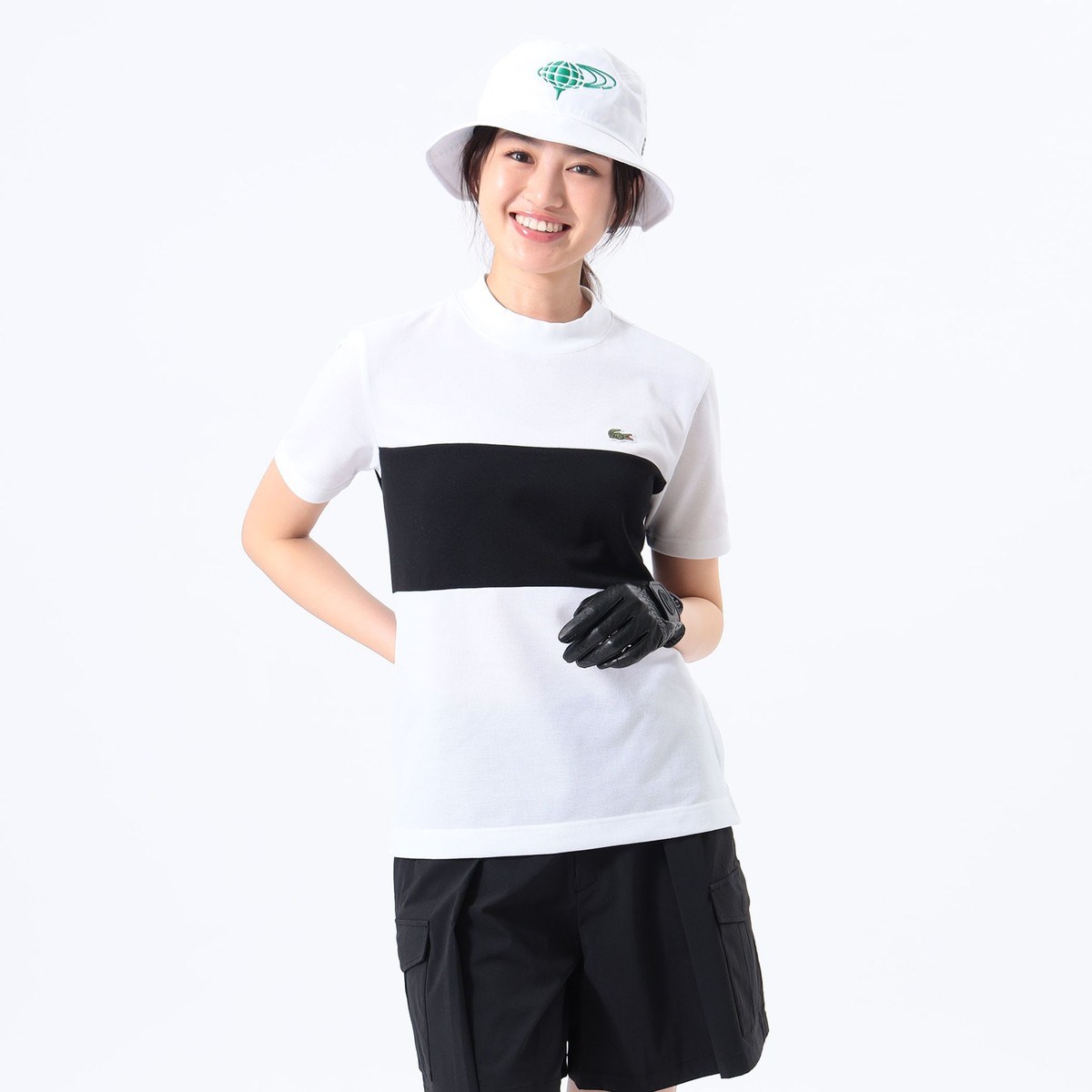 [l܂] r[XSt BEAMS GOLF ORANGE LABEL ʒ LACOSTE ̎q pl bNlbNVc zCg 01 fB[X