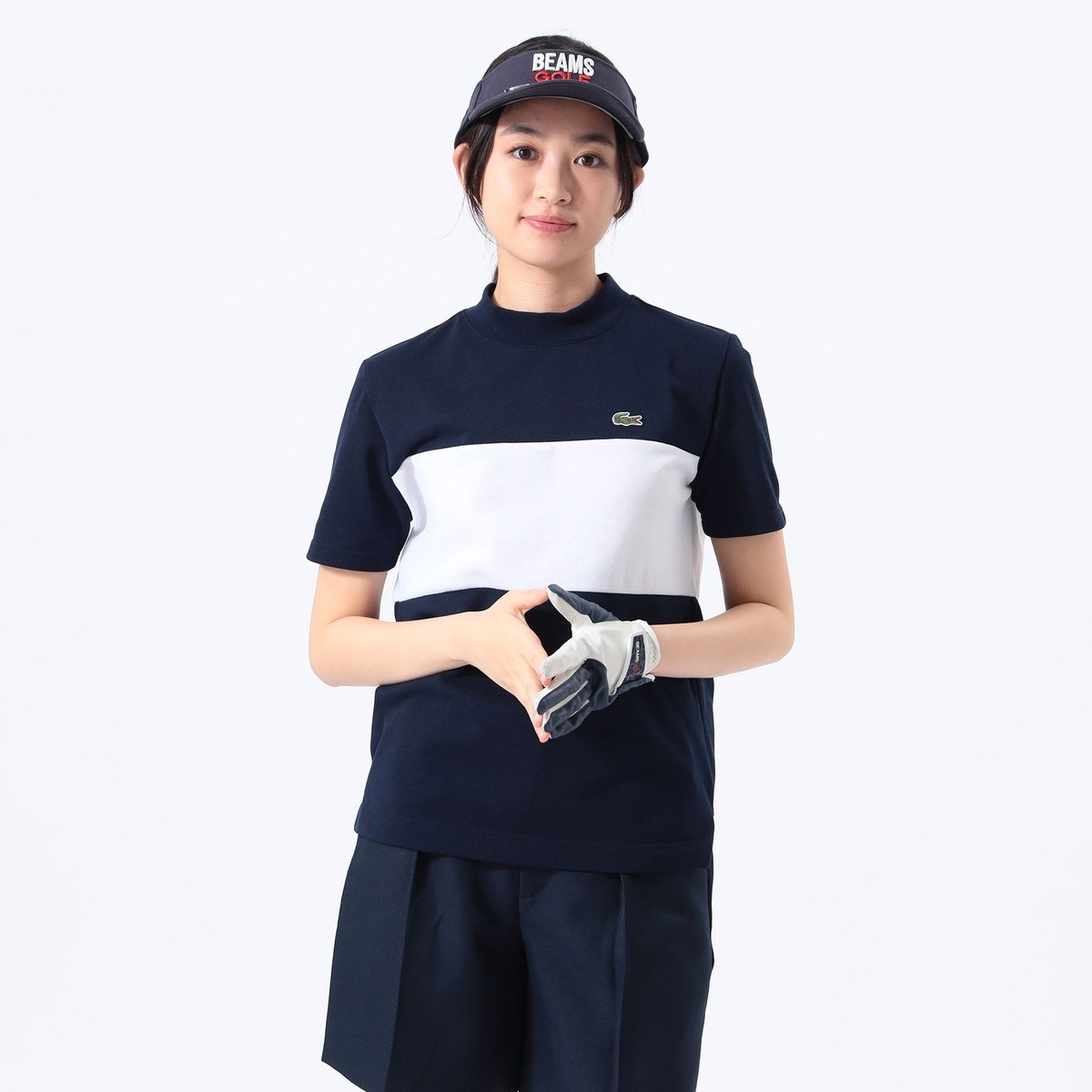 [l܂] r[XSt BEAMS GOLF ORANGE LABEL ʒ LACOSTE ̎q pl bNlbNVc lCr[ 79 fB[X
