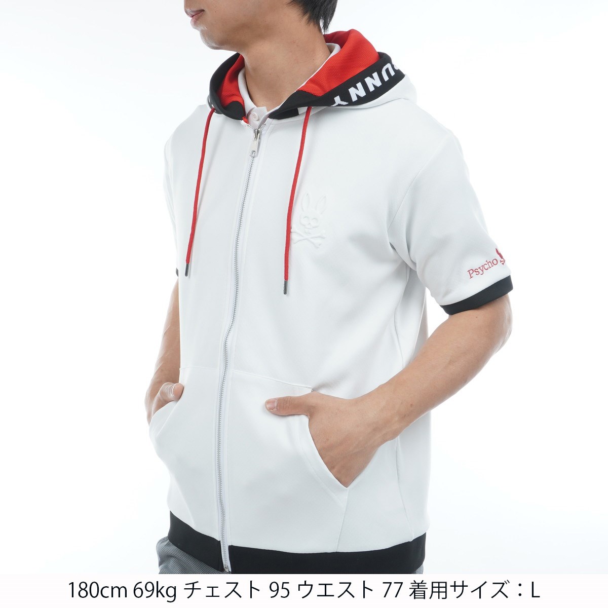 サイコバニー　半袖パーカー dショッピング |サイコバニー PSYCHO BUNNY ストレッチ ダブルフェイス