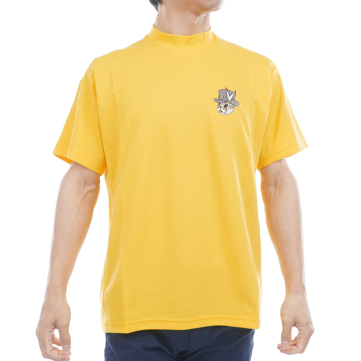 russeluno 半袖　モックネック　ラッセルノ Russeluno ラッセルノ ゴルフウェア メンズ COLLEGE S/S