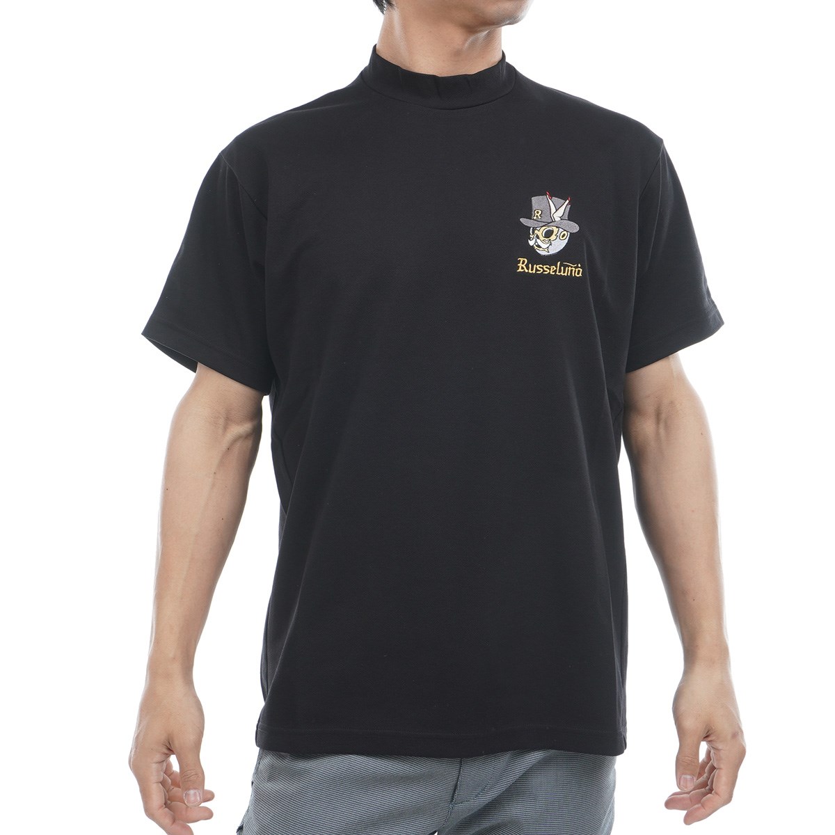 ラッセルノ RSGロゴ ハイネック ショートスリーブ モックネック ホワイト 7