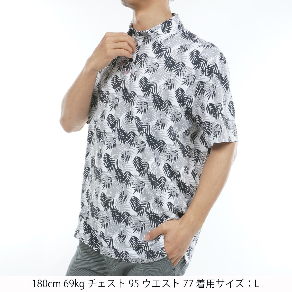 ブラック クローバー BLACK CLOVER PRESLEY 半袖ポロシャツ M グレー／グリーン ポロシャツ・シャツ