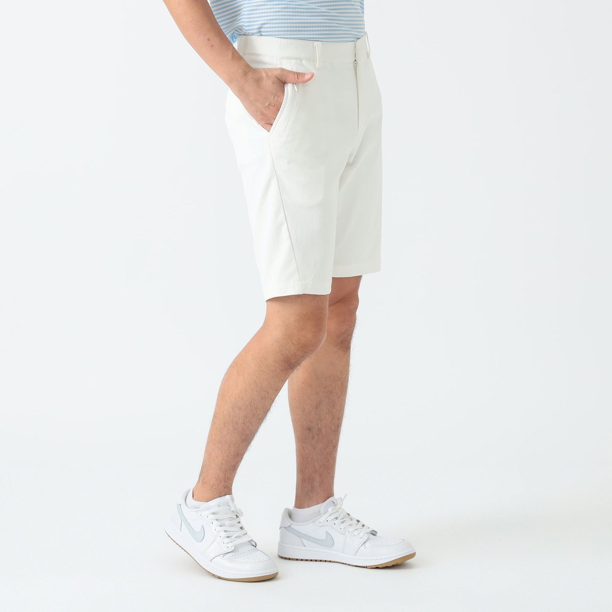 [l܂] r[XSt BEAMS GOLF PURPLE LABEL PURPLE LABEL ڐG⊴ 3D V[gpc zCg 01 Y