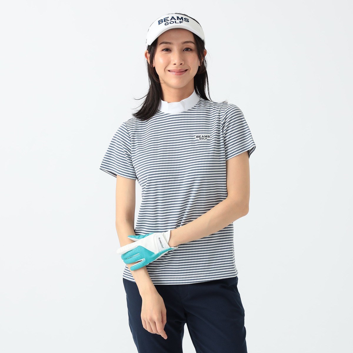 BEAMS GOLF（ビームス ゴルフ）PURPLE LABEL / 細ボーダー 半袖