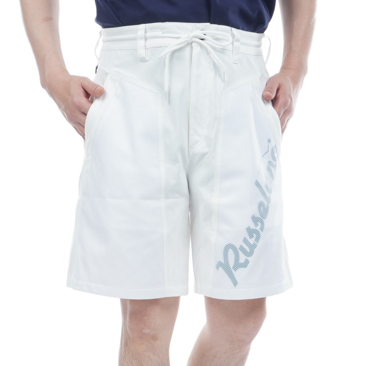 新品 ラッセルノ マルチロゴ ポケット クルーネック ブルゾン ホワイト XL 新品 ラッセルノ マルチロゴ ポケット クルーネック ブルゾン