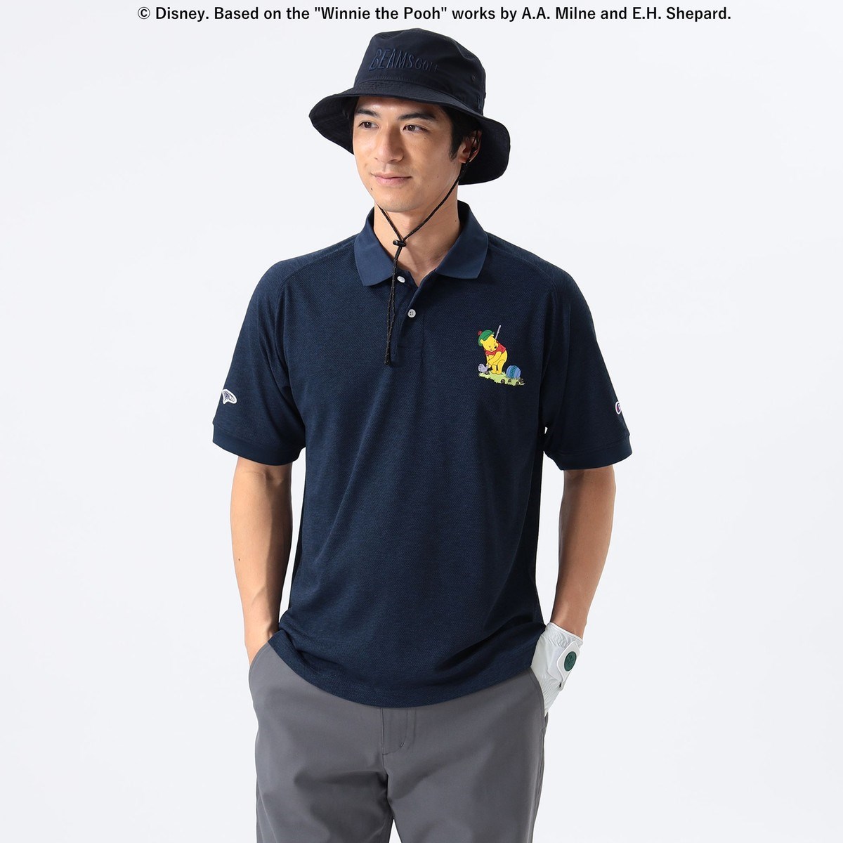 [l܂] r[XSt BEAMS GOLF ORANGE LABEL ʒ Champion Disney Winnie-the-Pooh |Vc lCr[ 79 Y