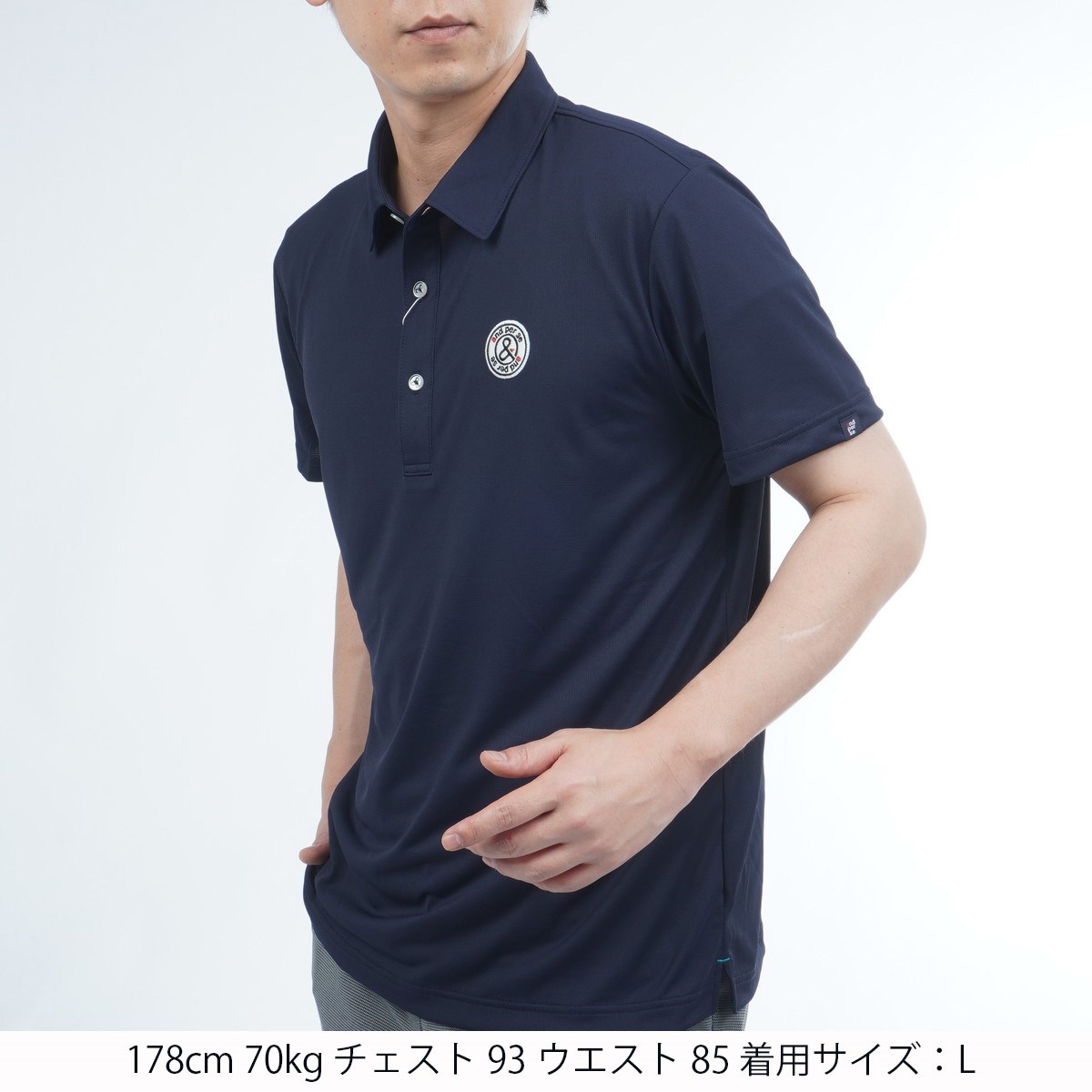 サイズ：L AND PER SE アンパスィ 半袖ポロシャツ ホワイト系